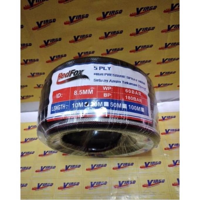 NEW HIGH PRESSURE SPRAY HOSE 5 PLY / SELANG ANGIN KOMPRESOR 10 METER REDFOX
