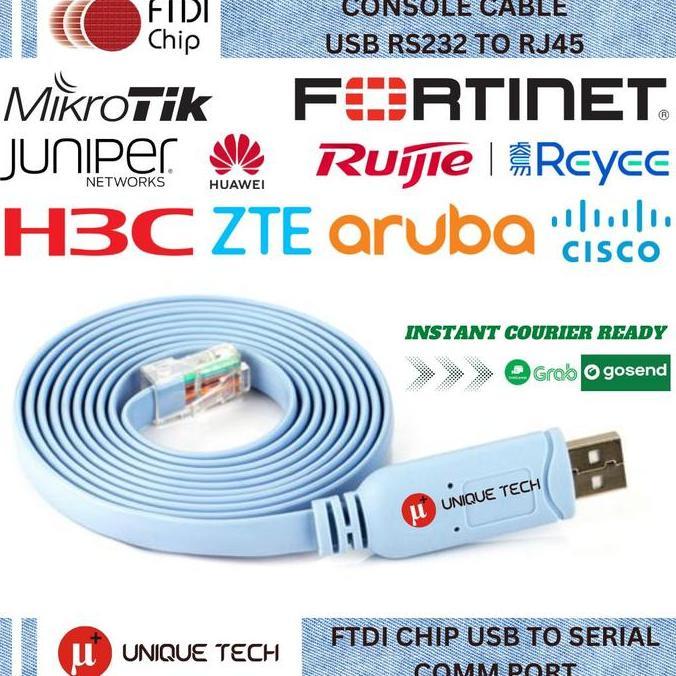 TERBARU - FTDI CHIP CONSOLE CABLE USB RS232 TO RJ45 CISCO HUAWEI ROUTER KABEL