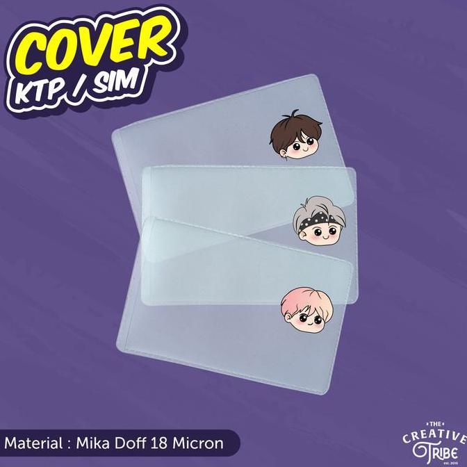 BTS - Cover KTP / SIM Karakter Unik - Sampul Plastik Mika Pelindung Kartu KPOP Korea