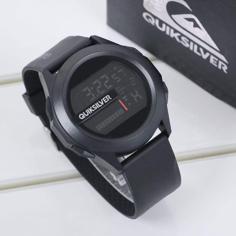 hot jam tangan pria digital quiksilver drone strap rubber