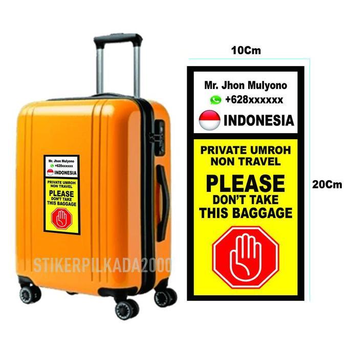 STIKER VINYL TEMPELAN KOPER / PENANDA KOPER / UMRAH / HAJI / TOUR TRAVEL