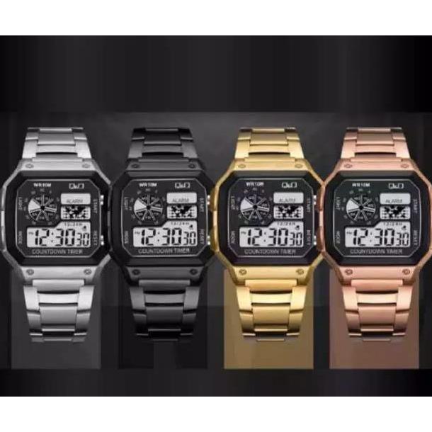 ORIGINAL Jam Tangan Digital Pria Wanita Kotak QQ Rantai KEKINIAN