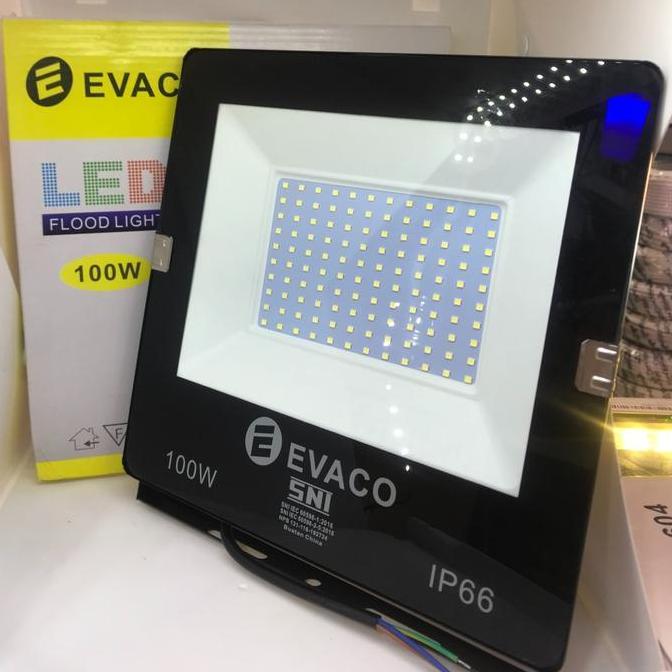 LAMPU SOROT LED / TEMBAK 100 WATT 100W 100WATT EVACO IP66 - Putih