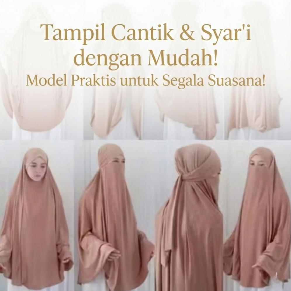 FLASH SALE JIBAB INSTAN TERBARU PREMIUM KHIMAR SYARI JUMBO HIJAB CADAR