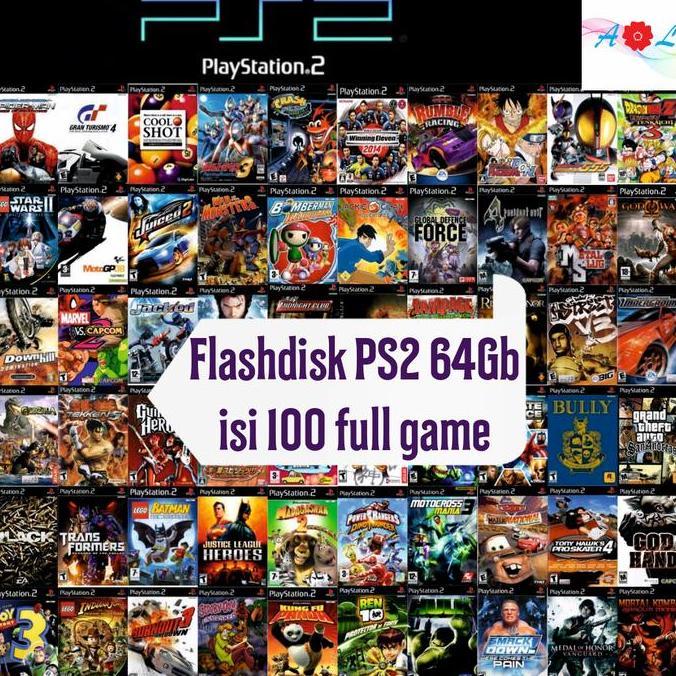 NEW FLASHDISK PS2 64GB FULL GAME ORI