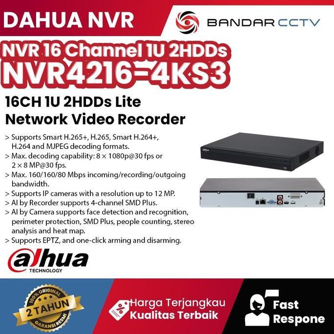 DAHUA NVR4216-4KS3 NVR 16 CHANNEL