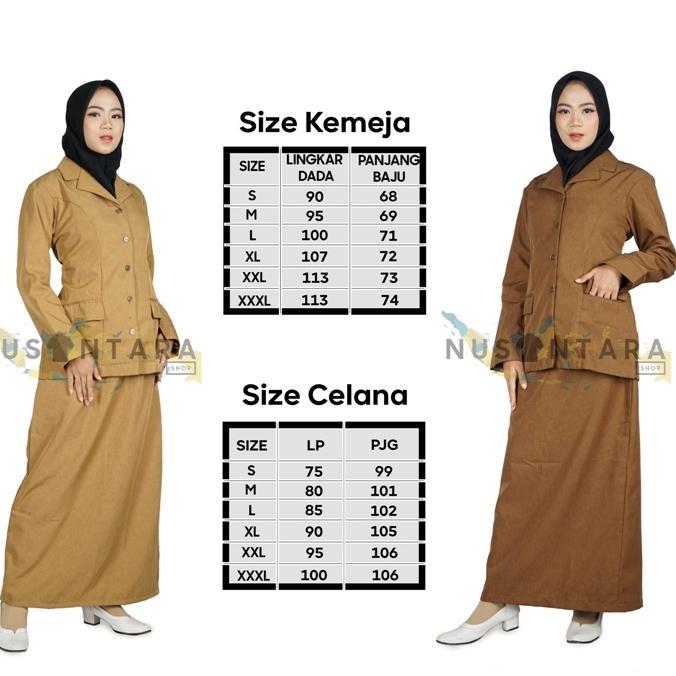 Murah Seragam Pns Wanita Seragam Pdh Wanita Keki Tua Keki Muda Bawahan Rok Model Kemeja Saku Bawah