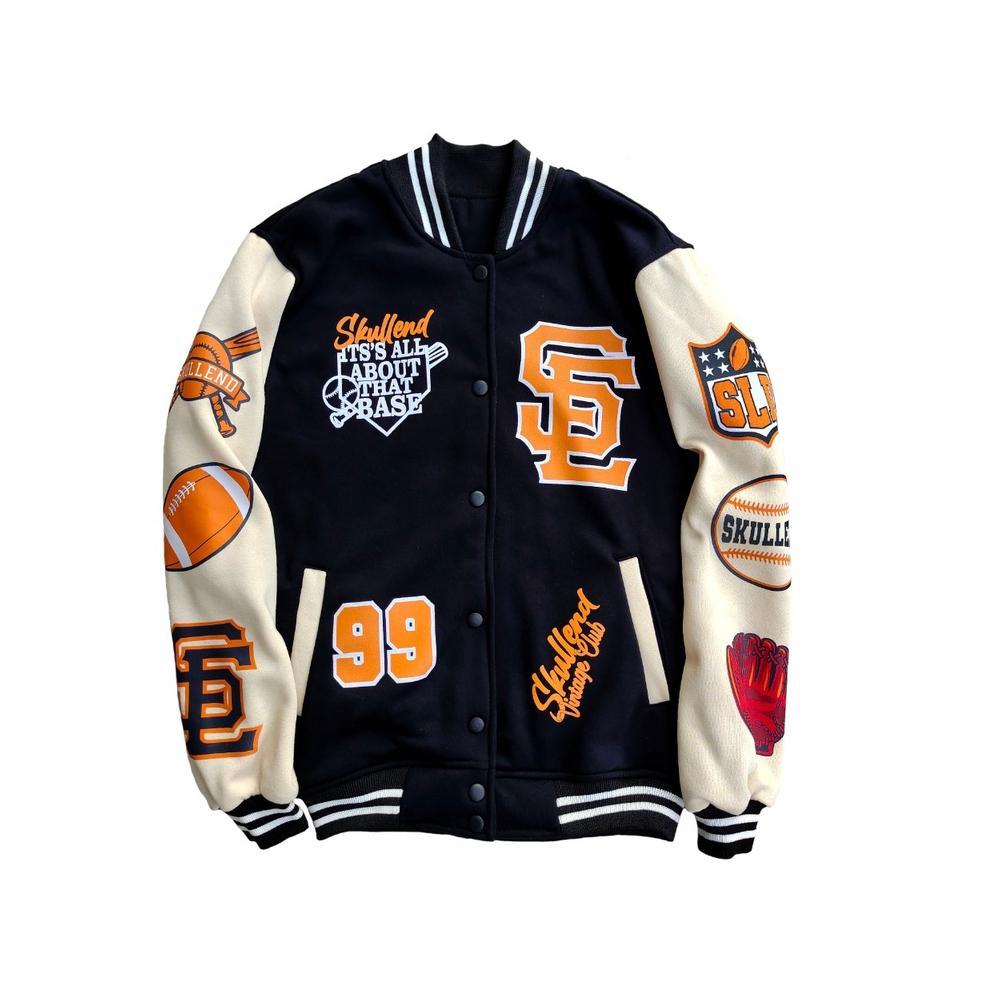 Recommended Skullend Jaket Varsity Baseball Unisex Jacket Vintage Baseball Oversize Jumbo Original S