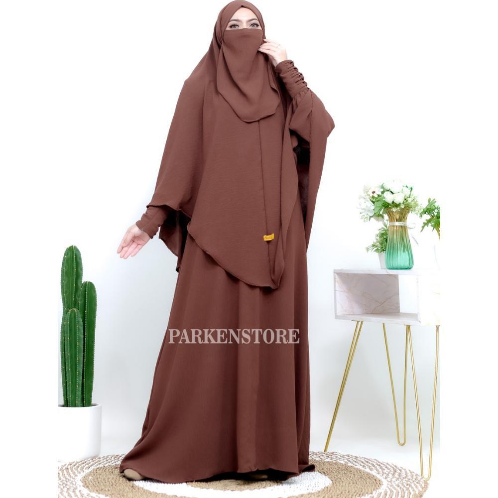 HEMAT GAMIS FAAZA ABAYA SYAR'I SET HIJAB BANDANA FREE CADAR TALI CRINKLE AIRFLOW HIGHQUALITY