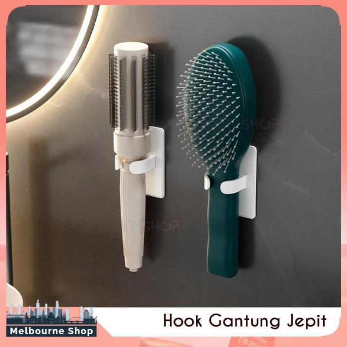 Hook Gantungan Tempat Sisir Catokan Rambut Shaver Rak Cermin Salon Kabinet Wastafel Kamar Mandi Mult