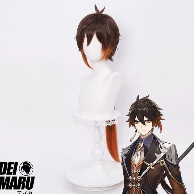 Rambut Kostum Wig Zhongli - Wig Zhongli Genshin Impact