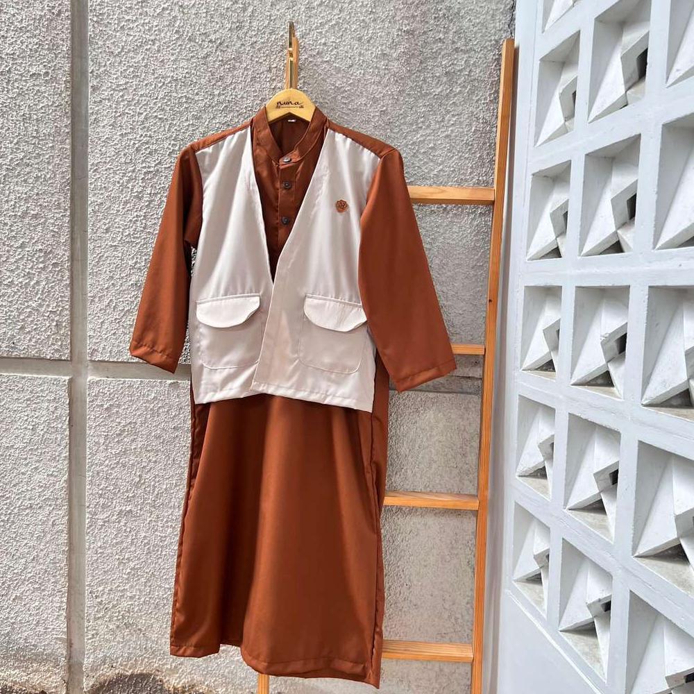 bestpromo baju jubah gamis rompi anak laki laki usia 1-12 tahun