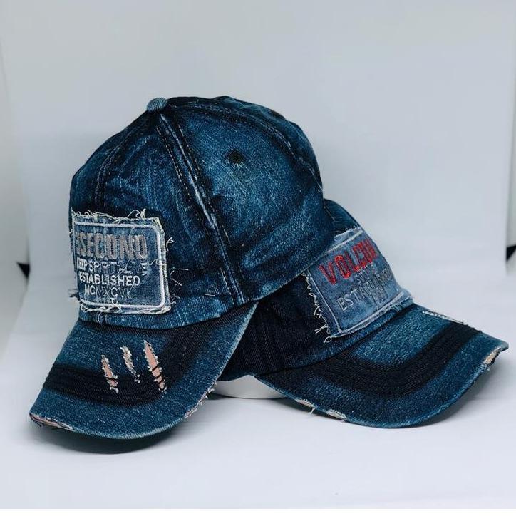 value pack topi pria distro bahan jeans denim model sobek terbaru original import/topi pria original