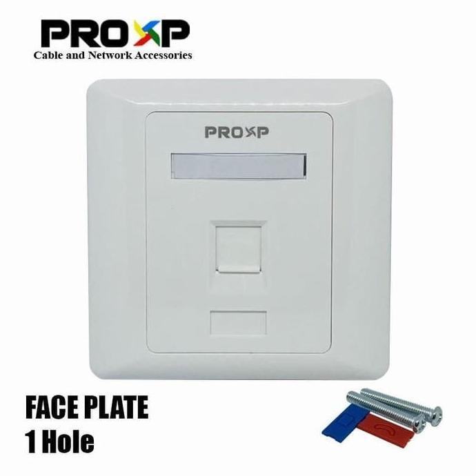 Face Plate - Face Panel RJ45-RJ11 PROXP 1 Hole