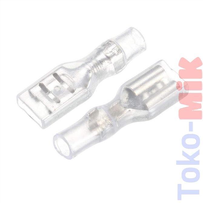 konektor skun female 4.8mm 4.8 mm + plastik cover / jaket