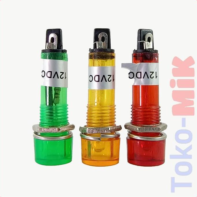 Pilot Lamp Lampu Pilot Flat 10 Mm 12 Vdc 12V Dc Indikator Xd10-3