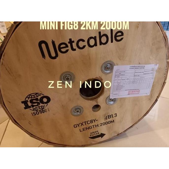 Promo Kabel Fiber Optik Fo Mini Fig8 Fig 8 Panjang 2000M 2Km 2 Core 4 Core 6 Core 12Core 24Core Netc