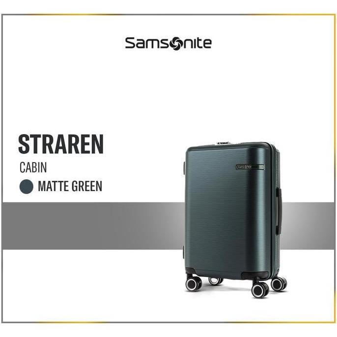 Promo Samsonite Koper Hardcase Straren Spinner Cabin 20 Inch - Matte Green