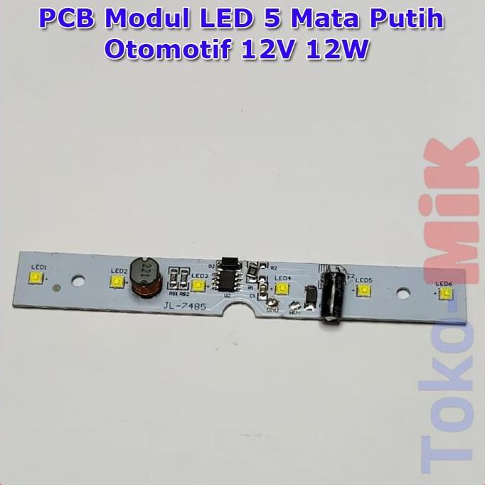 modul led putih 12w 12v 5 mata led hpl 6000k pcb alunium otomotif