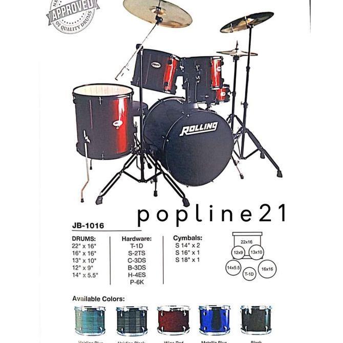 Murah Drum Rolling Jb1016 / Drum Set Rolling Jb 1016