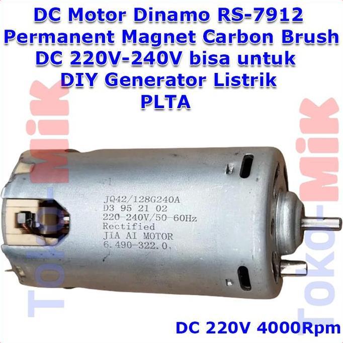 Diy Dc Motor Dinamo Rs-7912 Dc 220V-240V Kecepatan Rendah Torsi Besar Bisa Untuk Diy Generator Listr