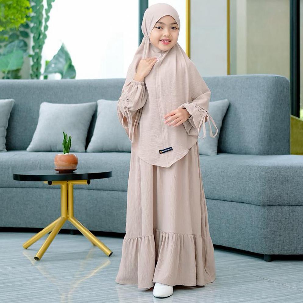 Official Syakila Kids-Medina Set Gamis Anak SyarI Khimar Bergo Free Cadar Bandana Untuk Usia 2 Sampa