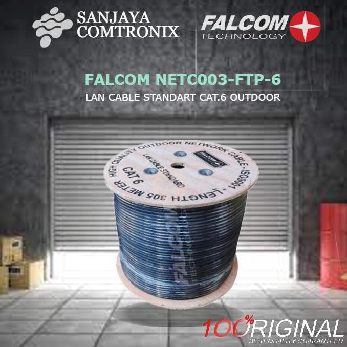 Murah Falcom Netc003-Ftp-6 Lan Cable Standart Ftp/Stp Cat.6 Outdoor