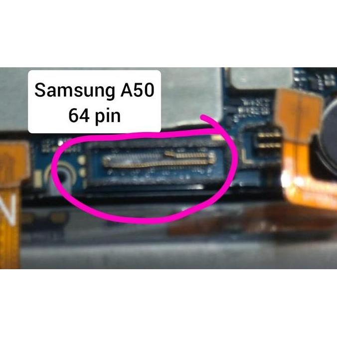Socket Konektor Samsung A50 64 Pin Original di Mesin