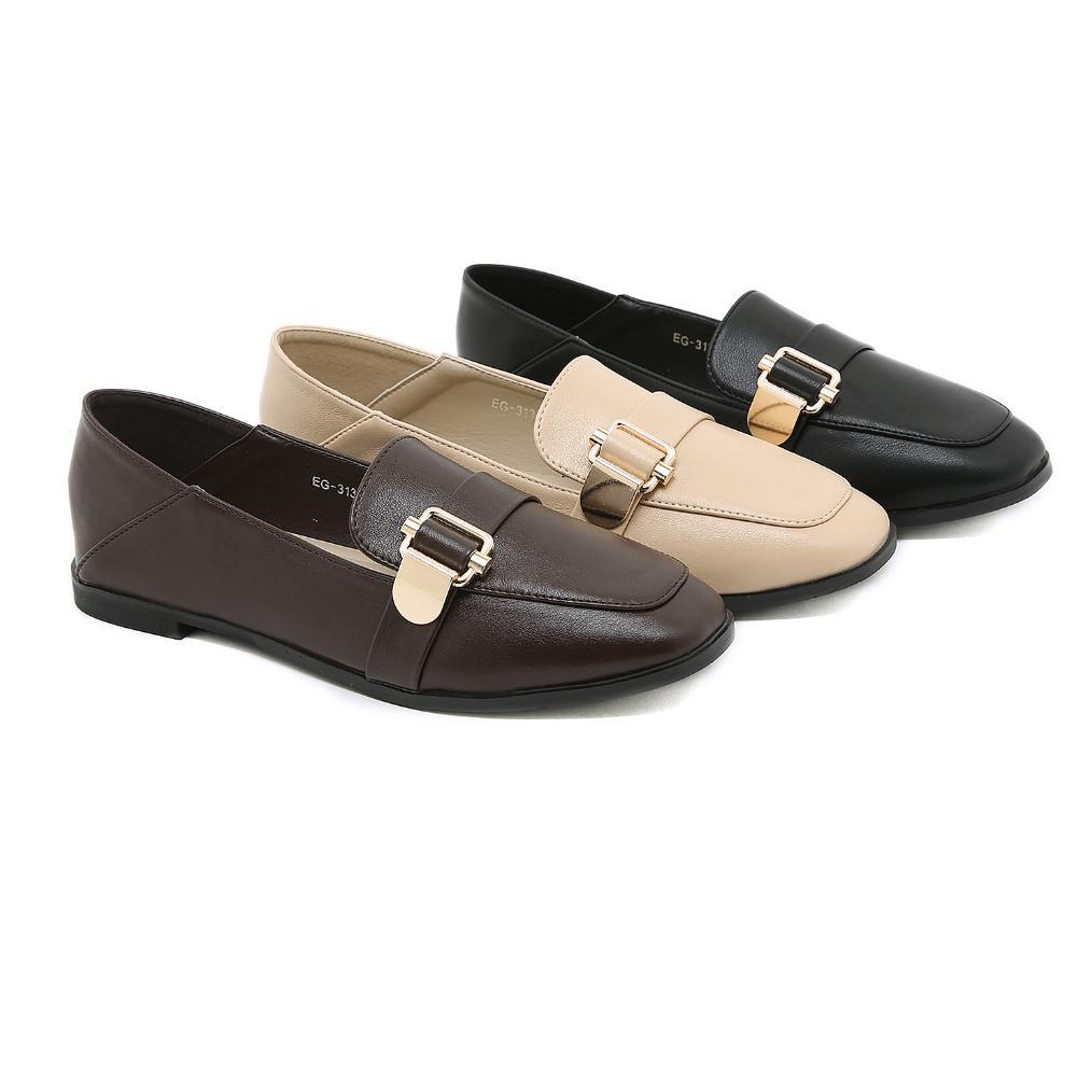 Original Ellora Eg-3136 Sepatu Kerja Wanita Loafers Import 1.5Cm