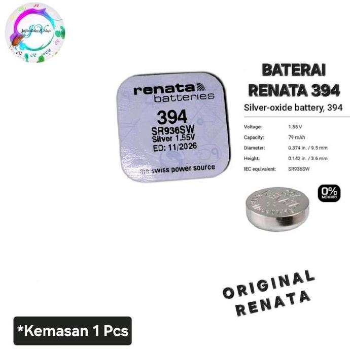 Baterai Renata 394 SR936SW Original Baterai Jam Tangan SR 936 SW