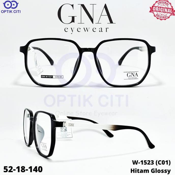 Murah Frame Kacamata Pria Wanita Kotak Gna 1523 Eyewear Original