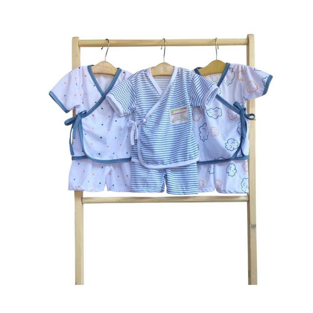NEW DEALS 6 PCS / 3 SET BAJU BAYI KIMONO PENDEK CELANA BAYI BAJU BAYI NEWBORN BAJU BAYI BARU LAHIR S