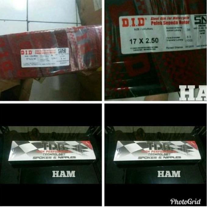 VELG 215 17 DAN 250 17 DID HITAM DAN JARI TDR READY STOCK