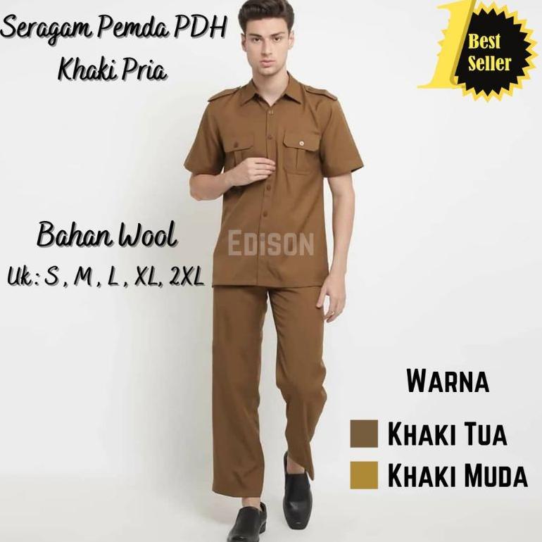 Promo Seragam Pemda Kheki Pns Pria Seragam Kheki Tua Pria Seragam Kheki Muda Pns Pria Seragam Pns Pe