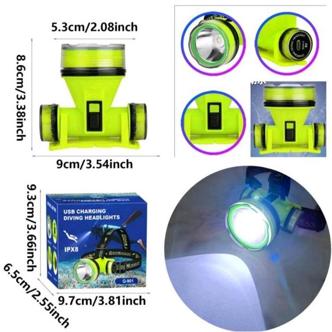 Ready Senter Selam Diving Waterproof Led Kwalitas Premium - Senter Diving Led