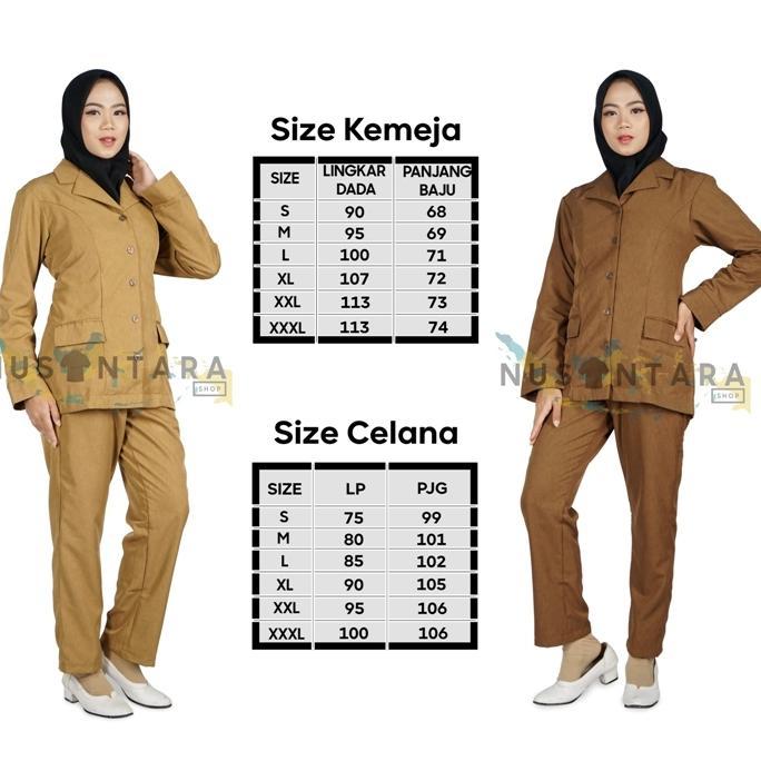 Bagus Seragam Pns Wanita Seragam Pdh Wanita Keki Tua Keki Muda Bawahan Celana Model Kemeja Saku Bawa