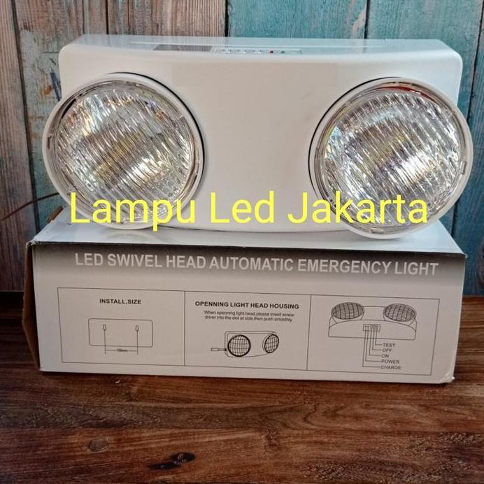 Ready LAMPU LED EMERGENCY DINDING 2MATA 6WATT. EMERGENCY MATA KUCING 2 MATA