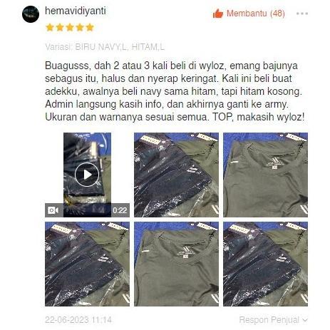 CUCI GUDANG WYLOZ Baju Kaos Olahraga Training Lengan Pendek Pria Gym Fitness Jersey Lari Running Sep