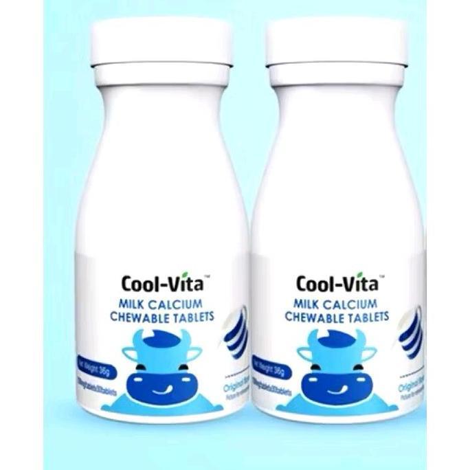 Lansungkirim- Coolvita Milk Calcium Cheble Tablet Rasa Susu Bpom Si225471 Peninggi Badan 2 Botol 60 