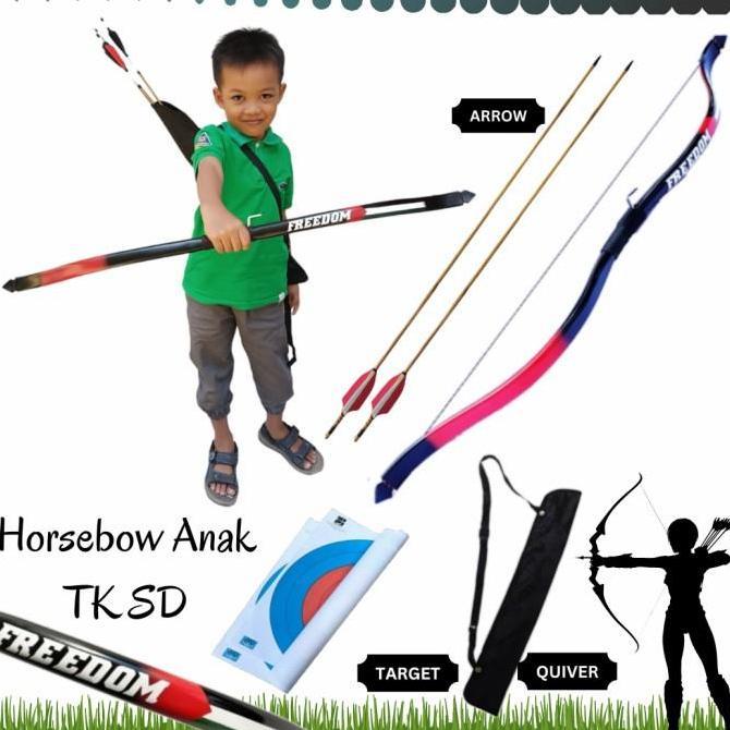 alexanderpool66 - busur panah alat perlengkapan panahan horsebow tradisional anak tk sd
