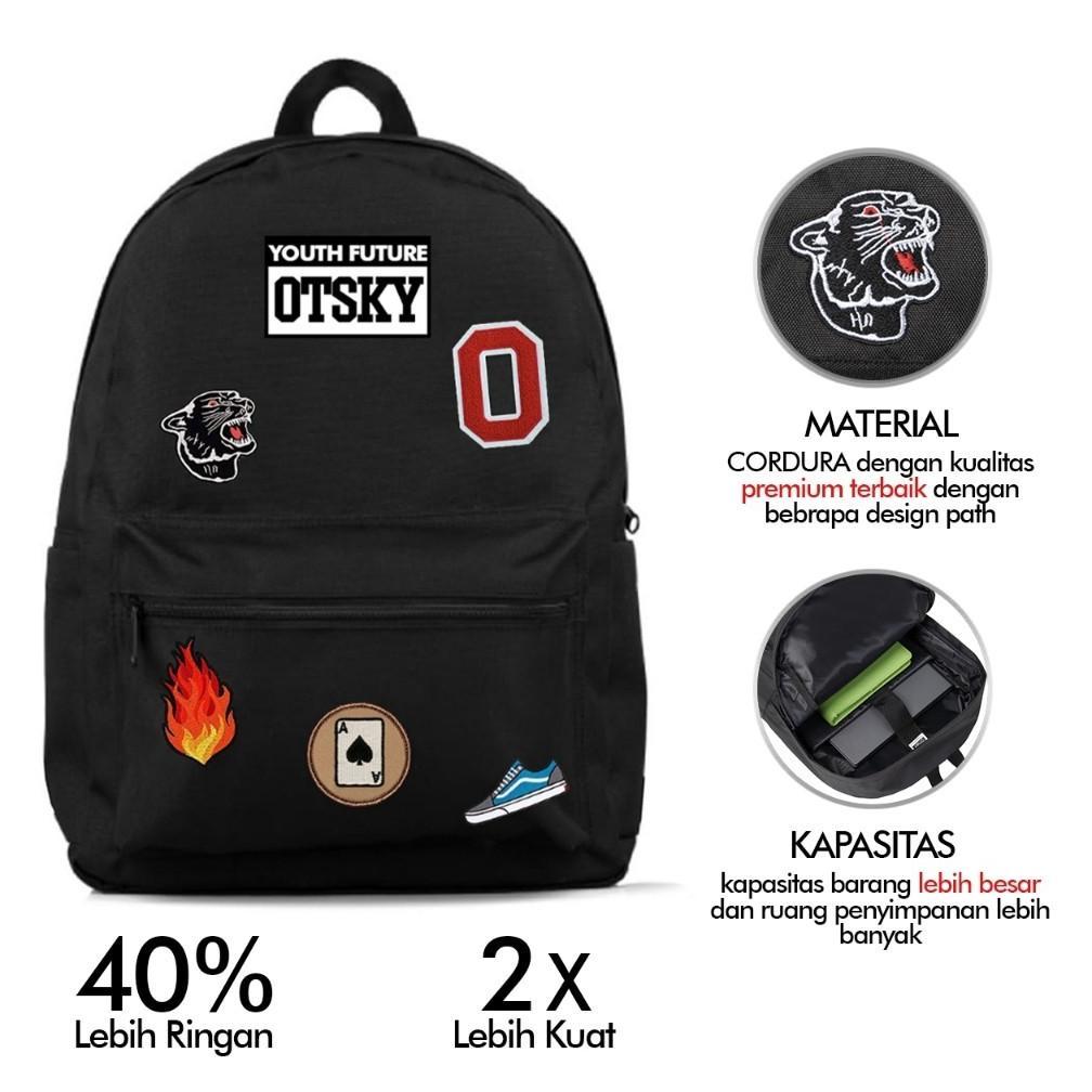 NEW Otsky Tas Ransel Backpack (O) Pria Sablon Sekolah (DTBP)