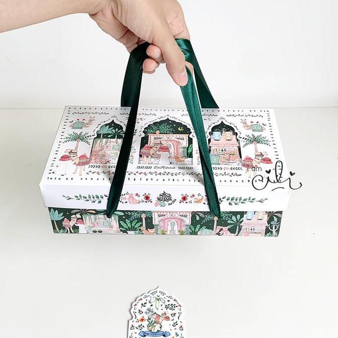 (Box 24 X13.4 X 7.5Cm Lebaran)Kotak 2 Toples 112 / Kue Setengah Loyang Terlaris