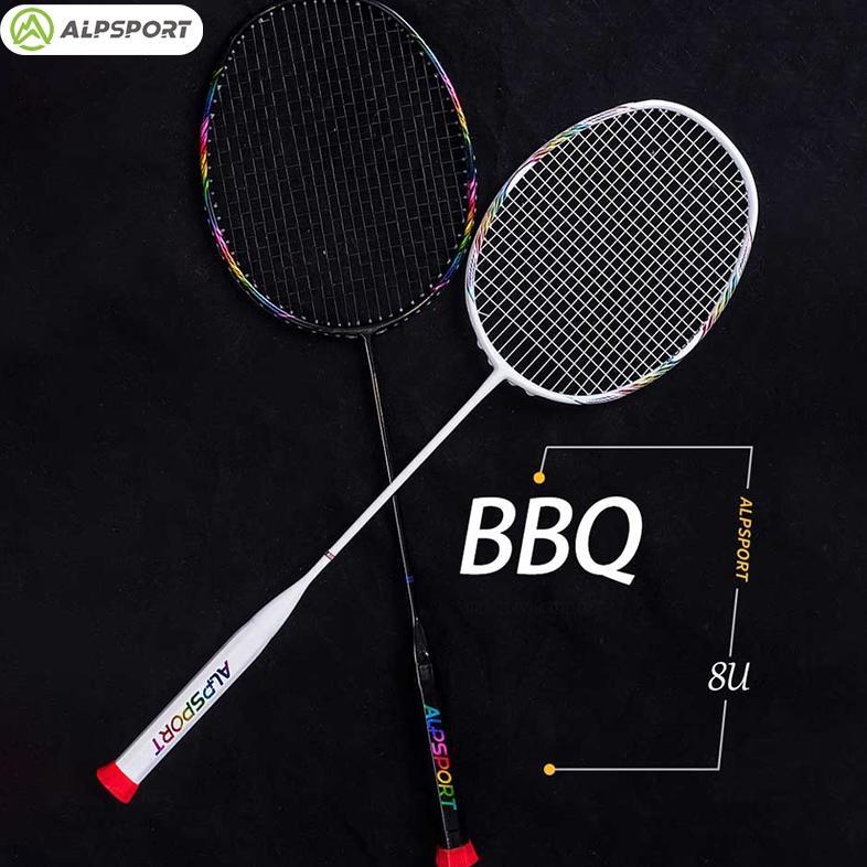 Big Sale Alpsport Bbq2.0 Cincin Penyerap Guncangan Nilon + Bingkai Pelangi 8U G5 30Lbs Raket Bulutan