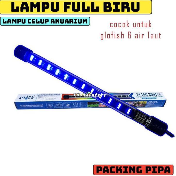 Idham_bestt - LAMPU LED CELUP AQUARIUM FULL BIRU TAHAN AIR UNTUK AIR LAUT DAN IKAN GLOFISH