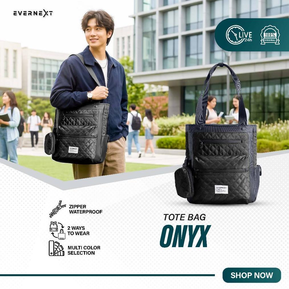 NEW DEALS Evernext - Totte Bag Laptop Pria Wanita Tote Bag Kuliah Tas Jinjing Tas Ransel Laptop Tote