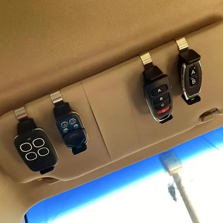 Garage Door Remote Car Retainer Clips Key Chain Holder Remote Key Fob Car Stands Remote Controller H