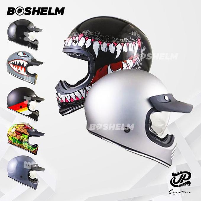 Helm Cakil JP SIGNATURE Helm Retro Full Face SNI