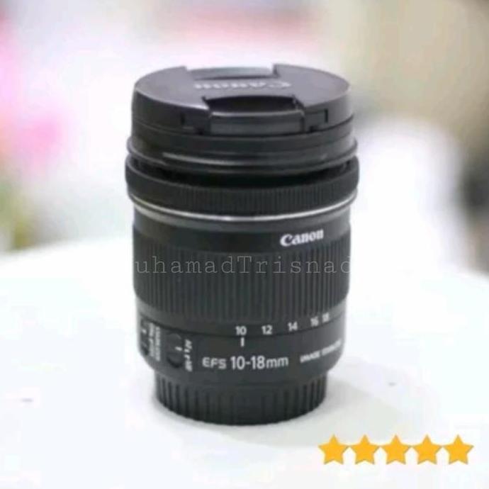 TERLARIS LENSA WIDE CANON EFS 10-18MM IS STM FOR DSLR HITAM MURAH