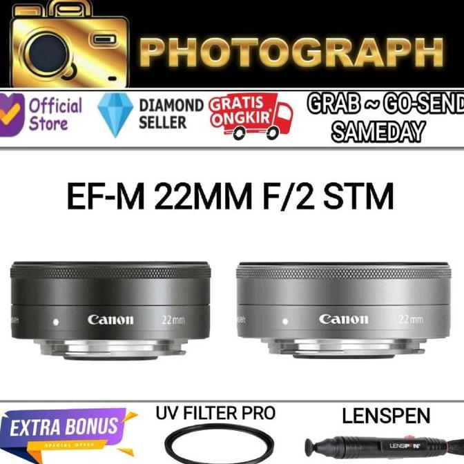 TERLARIS CANON EF-M 22MM F2 IS STM / LENSA MIRRORLESS CANON EF-M 22MM F2