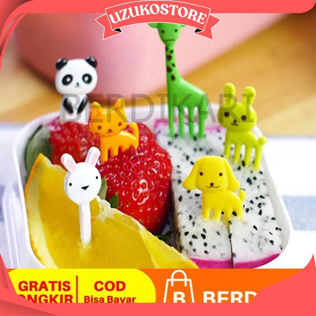 Tusukan Bento Karakter Lucu Tusukan Gemoy Jerapah Gajah Mata Tusukan Gemoy Garpu Bento Buah Kue Dess